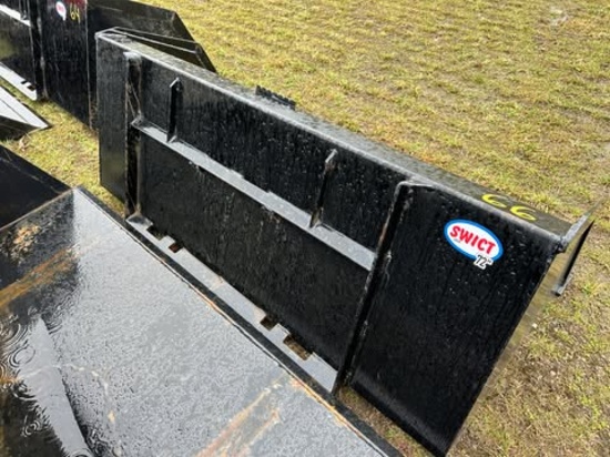 New Swict 72” Skid Steer Hi Volume Bucket