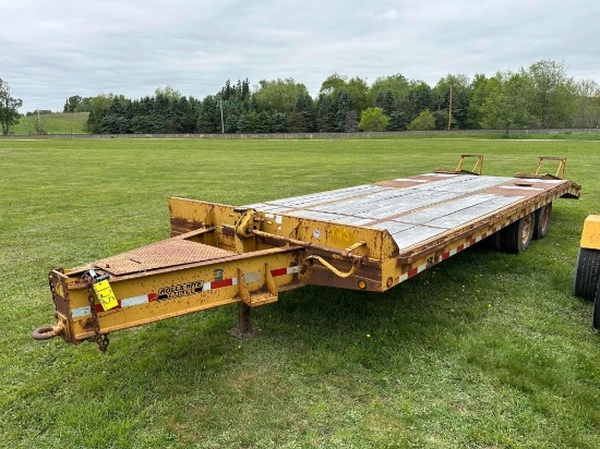 2005 Rolls Rite 25’  25,000 GVWR Pintle Hitch Tandem Axle Dual Wheel Beavertail Trailer