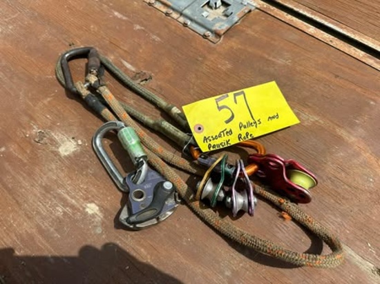 Assorted Pulleys & Prusik Rope
