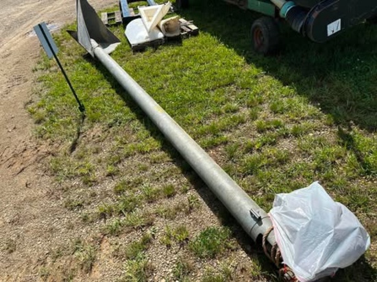 6” X 16’ Grain Auger With 1 Phase Motor & Hopper