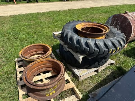 (2) 14.00-24 12 Ply Denman Road Grader Tires
