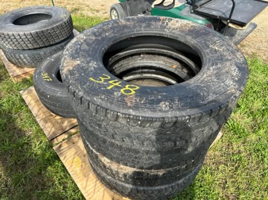 (4) Used 11R22.5 Truck Tires