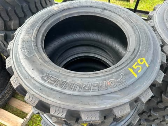 (4) New Forerunner 12-16.5 14 Ply Skid Steer Tires