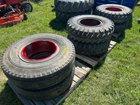(6) Firestone 11.00 X 20 Truck Tires With Split Rims