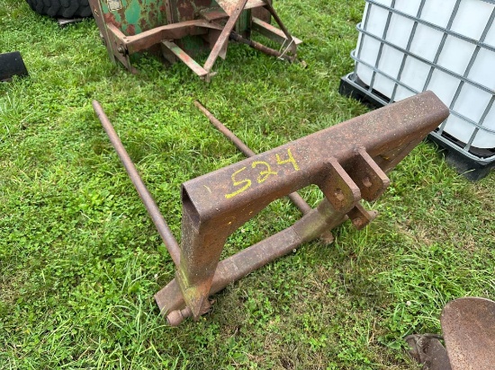 Three Point Hitch Double Prong Bale Spear