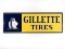 1930's Gillette Tires A Bear for Wear Single Sided Tin Metal Sign TAC 8.75