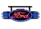 Rare 6' Ford Double Sided Porcelain Neon Sign TAC 9.0