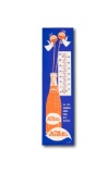 Nesbitt's Orange Soda w/ Angels Drinking Self Framed Metal Thermometer TAC 9.5