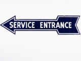 Service Entrance Arrow Double Sided Porcelain Sign TAC 9.25