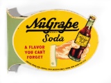 NuGrape Soda Diecut Metal Flange Sign TAC 8.9 & 8.5