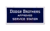 Circa 1920's Dodge Brothers Approved Service Station Double Sided Porcelain Sign TAC 8.9