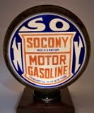 Socony Gasoline Standard Milk Glass Complete Globe Body