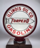 Illinois Oil Co Torpedo Gasoline Single Lens Globe Body