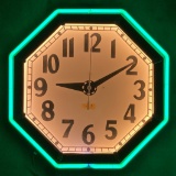 Electric Neon Company Neon Cleveland Octagon Clock