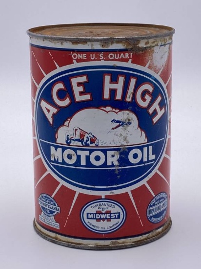 ACE High Motor Oil 1 Quart Metal Can TAC 7