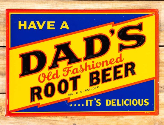 Have Dad's Old Fashioned Root Beer Single Sided Embossed Metal Sign TAC 8.75