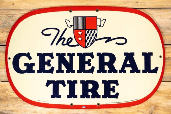 1947 The General Tire Single Sided Masonite Sign TAC 9