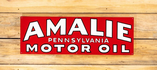 Amalie Pennsylvania Motor Oil Single Sided Metal Sign TAC 9.75