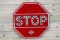 California AAA Glass Jeweled Cat's Eyes SST Metal Stop Sign TAC 8
