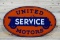 United Motors Service w/ Logo Double Sided Porcelain Oval Sign TAC 9 & 7.75
