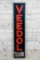 6' Veedol Motor Oils Single Sided Tin Embossed Metal Vertical Sign TAC 7.5