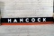 12' Hancock Gasoline 2 Piece Single Sided Porcelain Sign TAC 8.9