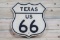 Texas US Route 66 Single Sided Tin Shield Shaped Metal Road Sign TAC 8