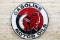 5' McColl-Frontec Red Indian Gasoline Motor Oils Single Sided Porcelain Sign TAC 8