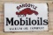 Mobiloils Gargoyle Vacuum Oil Company Porcelain Flange Sign TAC 7