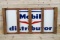 New Old Stock Mobil Guillotine Distributor Single Sided Porcelain Sign & Original Crate TAC 9.25