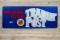 Chevrolet Welcome To The OK Tradin' Post Single Sided Tin Self Framed Metal Sign TAC 8.9