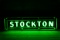 7' Stockton Single Sided Porcelain Rolled Edge Neon Sign TAC 8.5