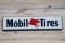 Mobil Tires Pegasus Single Sided Tin w/ Bottom Flange Metal Rack Sign TAC 7.5