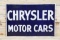 Chrysler Motor Cars Double Sided Porcelain Sign TAC 5