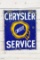 Chrysler Service w/ Ribbon Logo Double Sided Porcelain Sign TAC 6