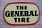 1956 General Tires Single Sided Tin Oval Metal Sign 8.5