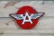 Flying A Single Sided Porcelain Embossed Diecut Pump Sign TAC 7.75