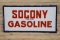 Socony Gasoline Porcelain Flange Sign TAC 8
