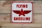 Flying A Gasoline Single Sided Porcelain Pump Sign TAC 8