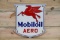 Mobiloil w/ Pegasus Aero Single Sided Porcelain Shield Shaped Sign TAC 8.75