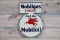 1941 Mobilgas Special Ask for Mobiloil w/ Pegasus Single Sided Tin Diecut Metal Sign TAC 8.9