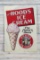 Hood's Ice Cream w/ Logo & Cone Single Sided Tin Embossed Metal Sign TAC 9