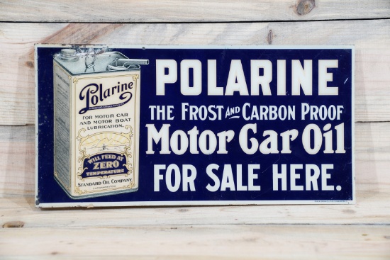 Polarine Motor Car Oil For Sale Here Metal Flange Sign TAC 7.5 & 6