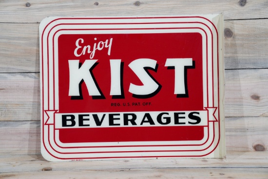 Enjoy Kist Beverages Metal Flange Sign TAC 9 & 8.75