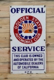 Official Golden State Auto Club Service Single Sided Porcelain Sign TAC 8.25