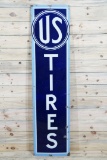 6' US Tires Single Sided Porcelain Vertical Sign TAC 6.9