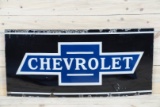 Chevrolet in Bowtie Single Sided Porcelain Sign TAC 7.75