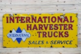 International Harvester Trucks Sales & Service Single Sided Porcelain Sign TAC 6