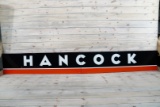 12' Hancock Gasoline 2 Piece Single Sided Porcelain Sign TAC 8.9