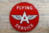 6' Flying A Service Double Sided Porcelain Identification Sign TAC 7
